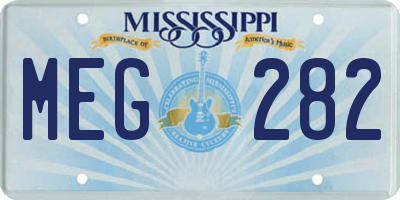 MS license plate MEG282