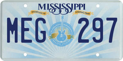 MS license plate MEG297