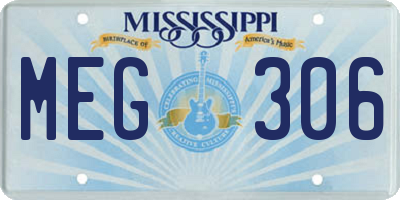 MS license plate MEG306