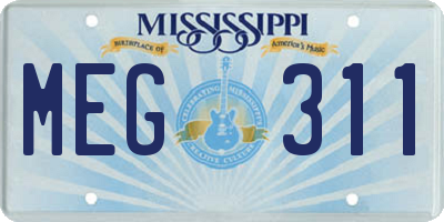 MS license plate MEG311