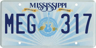 MS license plate MEG317