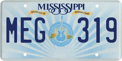 MS license plate MEG319