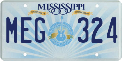 MS license plate MEG324