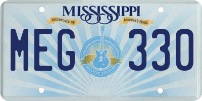 MS license plate MEG330