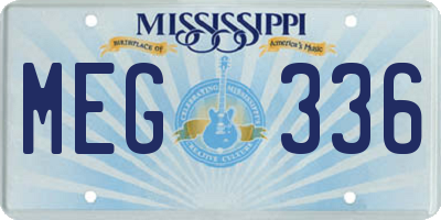 MS license plate MEG336