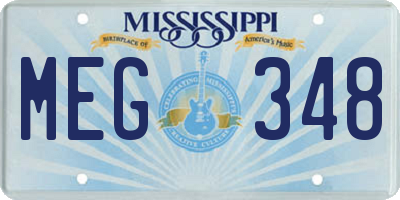 MS license plate MEG348