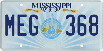 MS license plate MEG368