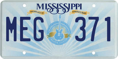 MS license plate MEG371