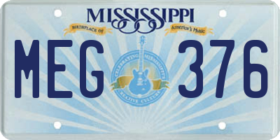 MS license plate MEG376