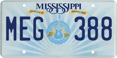MS license plate MEG388