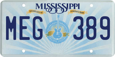 MS license plate MEG389