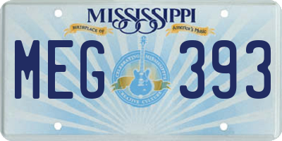 MS license plate MEG393