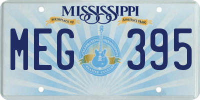 MS license plate MEG395