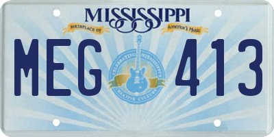 MS license plate MEG413