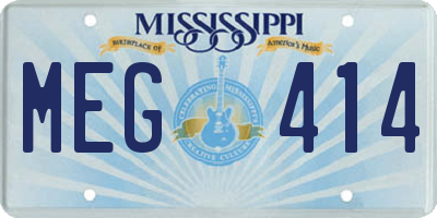MS license plate MEG414