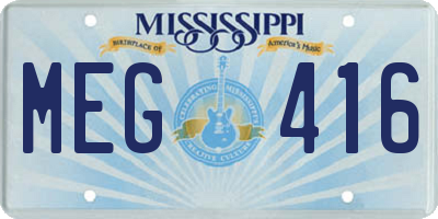 MS license plate MEG416