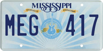 MS license plate MEG417