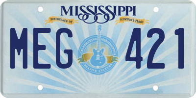 MS license plate MEG421