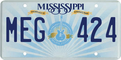 MS license plate MEG424