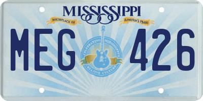 MS license plate MEG426