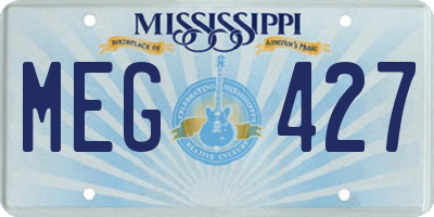 MS license plate MEG427