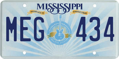 MS license plate MEG434