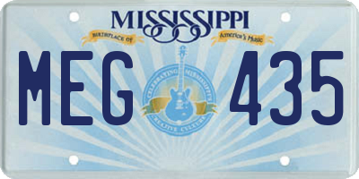 MS license plate MEG435