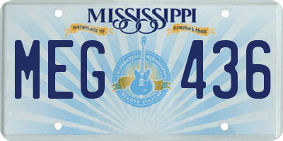 MS license plate MEG436