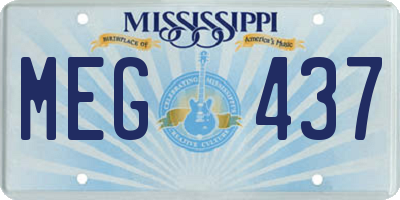 MS license plate MEG437