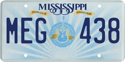 MS license plate MEG438