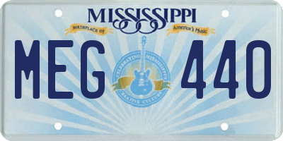 MS license plate MEG440