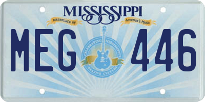 MS license plate MEG446