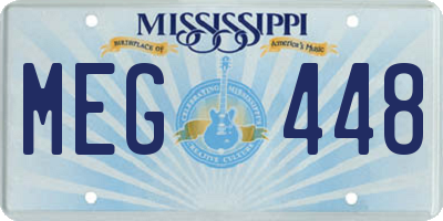 MS license plate MEG448