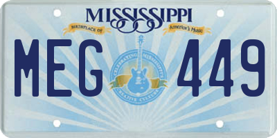 MS license plate MEG449