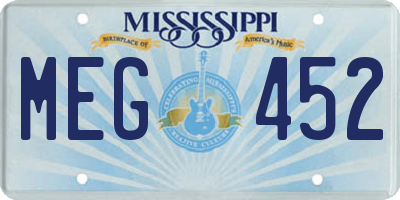 MS license plate MEG452