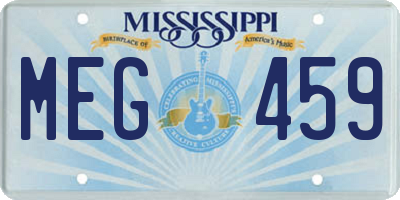 MS license plate MEG459