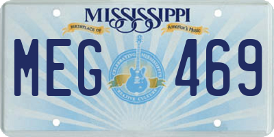 MS license plate MEG469