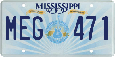 MS license plate MEG471