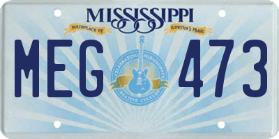 MS license plate MEG473