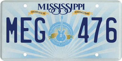 MS license plate MEG476