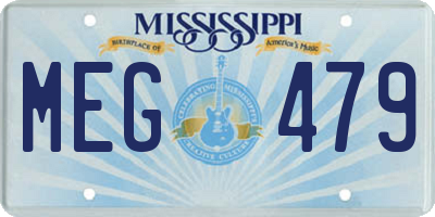 MS license plate MEG479