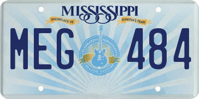 MS license plate MEG484