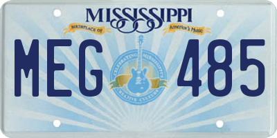 MS license plate MEG485