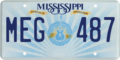 MS license plate MEG487