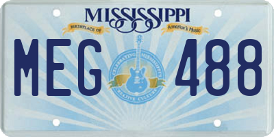MS license plate MEG488