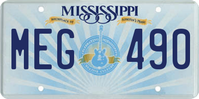 MS license plate MEG490