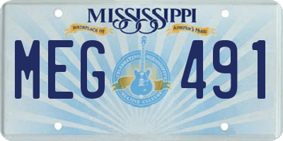 MS license plate MEG491