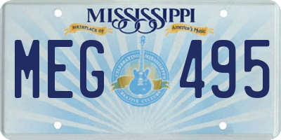 MS license plate MEG495