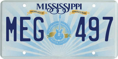 MS license plate MEG497