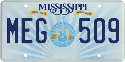 MS license plate MEG509